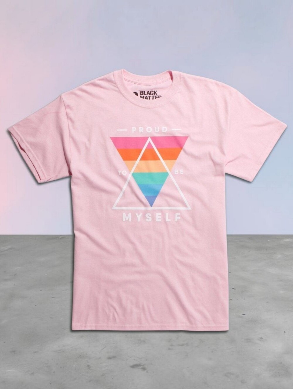 NEW Hot Topic Pride "Proud to be Myself" Pink Rainbow Short Sleeve Tee Tshirt